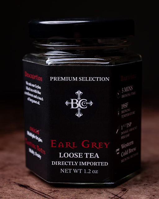 Earl Grey loose leaf tea jar