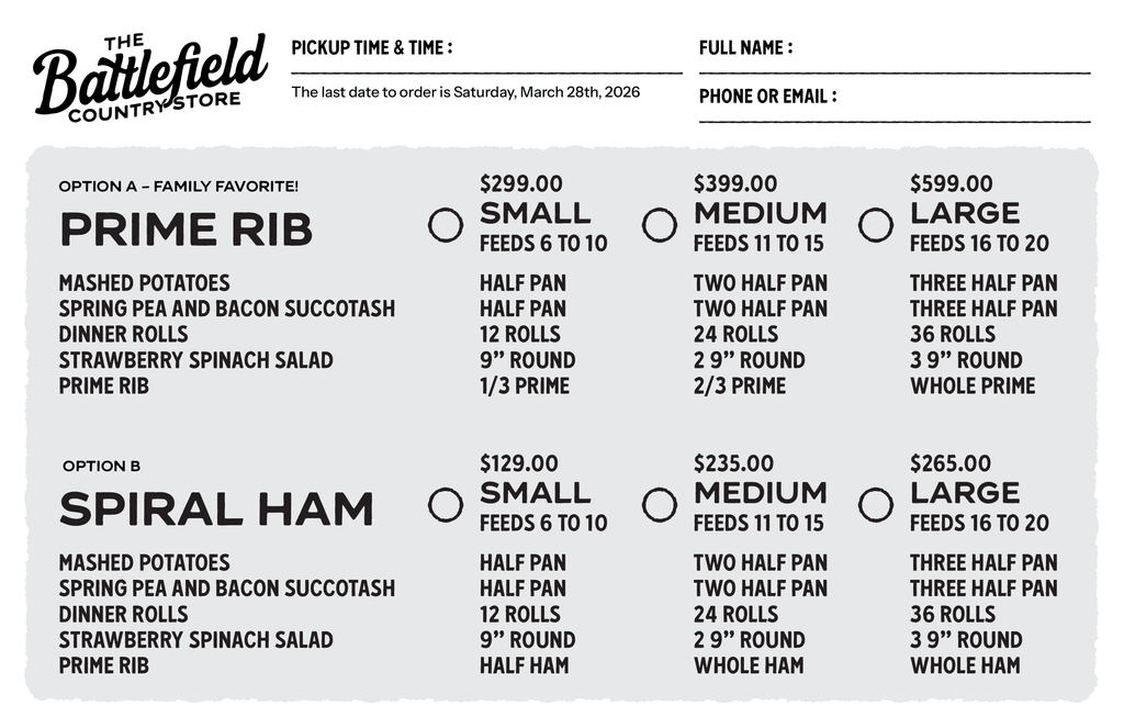 Easter Dinner Package