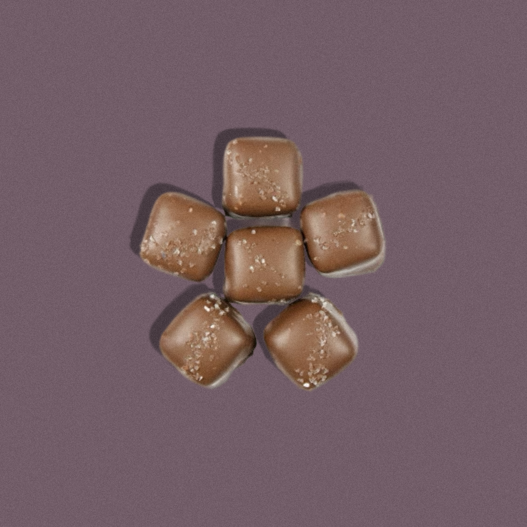 Milk Chocolate Vanilla Caramels with Sea Salt