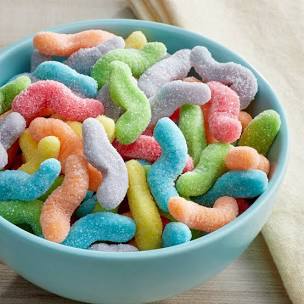 Mini Sour Neon Gummi Worms