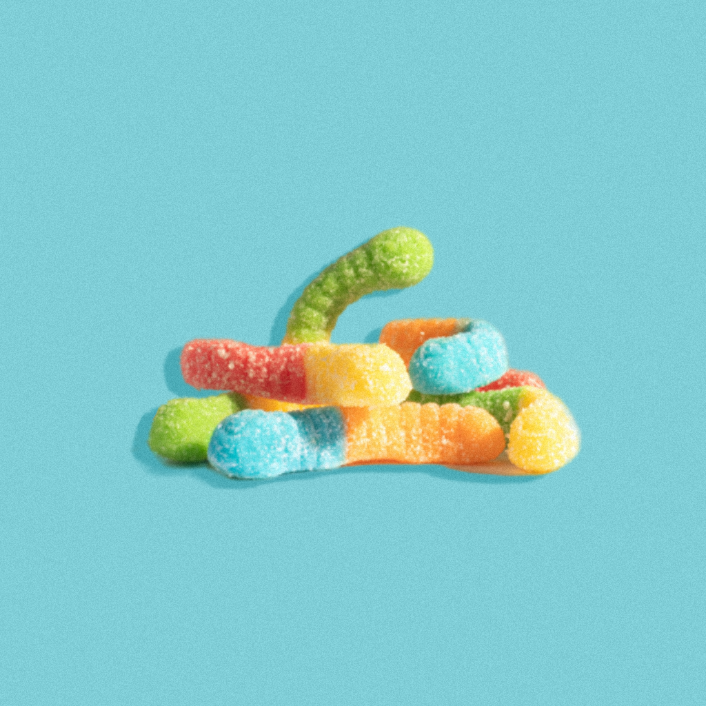 Mini Sour Neon Gummi Worms